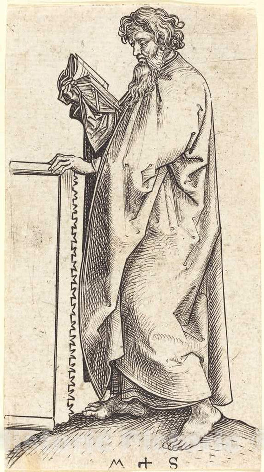 Art Print : Martin Schongauer, Saint Simon, c. 1480 - Vintage Wall Art