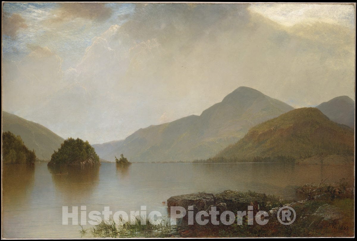 Art Print : John Frederick Kensett - Lake George : Vintage Wall Art