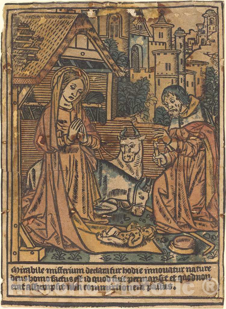 Art Print : The Nativity, c.1495 - Vintage Wall Art