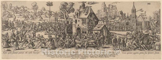 Art Print : Jan de Bry After Beham, Country Fair - Vintage Wall Art