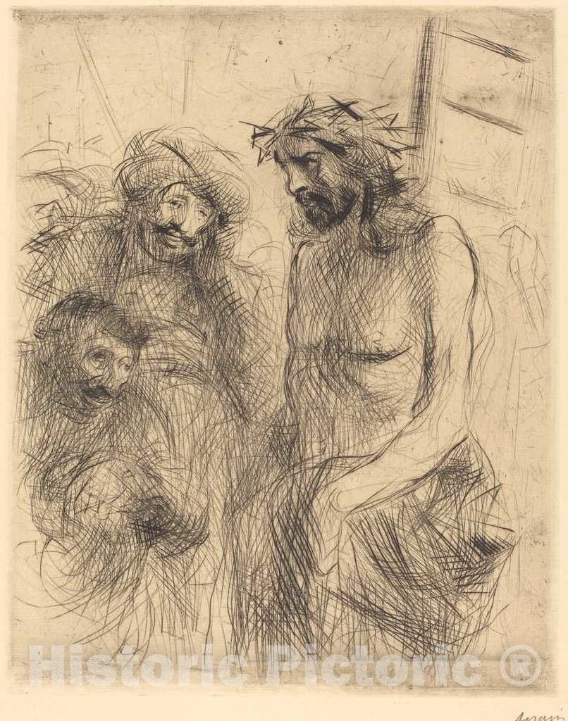 Art Print : Louis Forain, The Mocking of Christ, 1909 - Vintage Wall Art