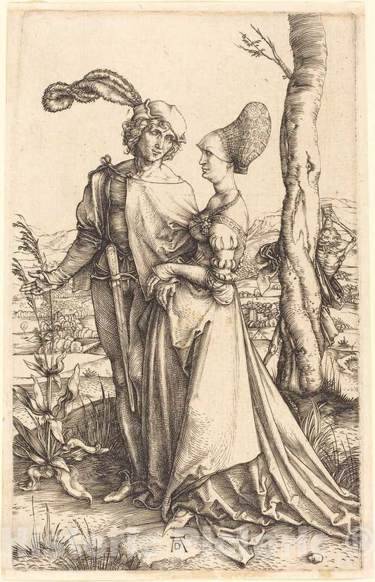 Art Print : Albrecht DÃ¼rer, Promenade, c. 1497 - Vintage Wall Art