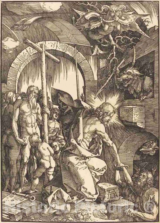 Art Print : Albrecht DÃ¼rer, Christ in Limbo, 1510 - Vintage Wall Art