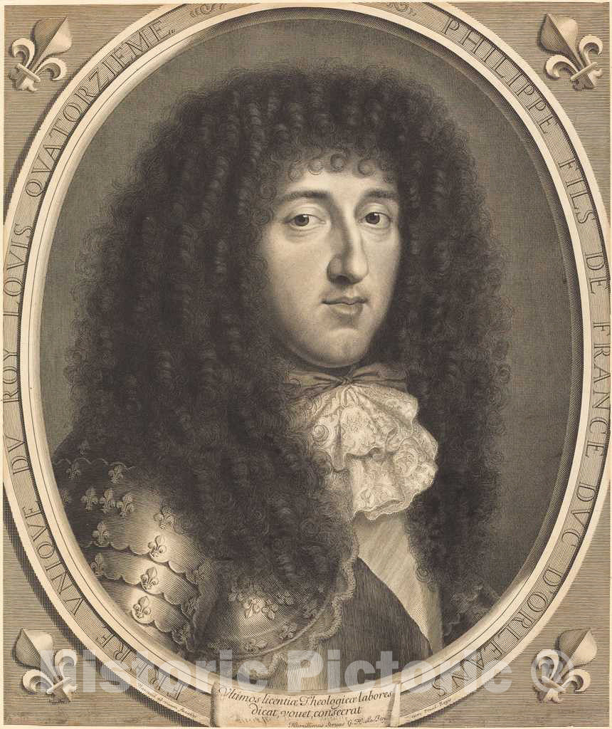 Art Print : Robert Nanteuil, Philippe, Duc d'OrlÃ©ans, 1671 - Vintage Wall Art