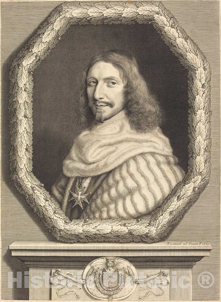 Art Print : Robert Nanteuil, Nicholas Potier de Novion, 1657 - Vintage Wall Art