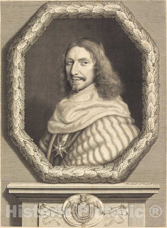 Art Print : Robert Nanteuil, Nicholas Potier de Novion, 1657 - Vintage Wall Art