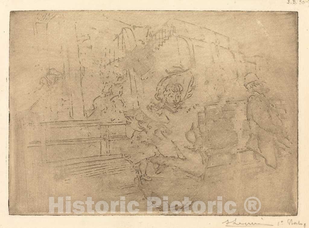 Art Print : Auguste LepÃ¨re, Departure for Greenwich (Depart Pour Greenwich), 1891 - Vintage Wall Art