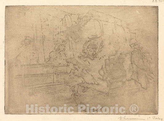 Art Print : Auguste LepÃ¨re, Departure for Greenwich (Depart Pour Greenwich), 1891 - Vintage Wall Art