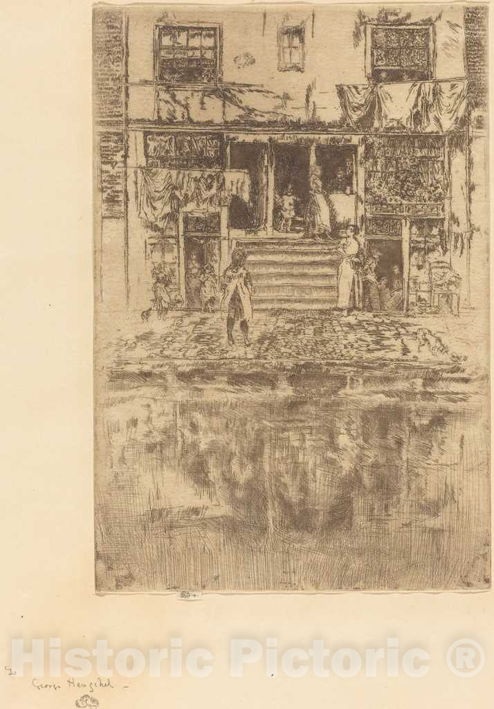 Art Print : James McNeill Whistler, Steps, Amsterdam, 1889 - Vintage Wall Art