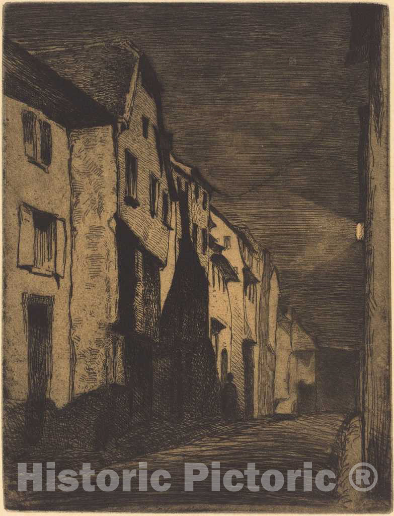 Art Print : James McNeill Whistler, Street at Saverne, 1858 - Vintage Wall Art