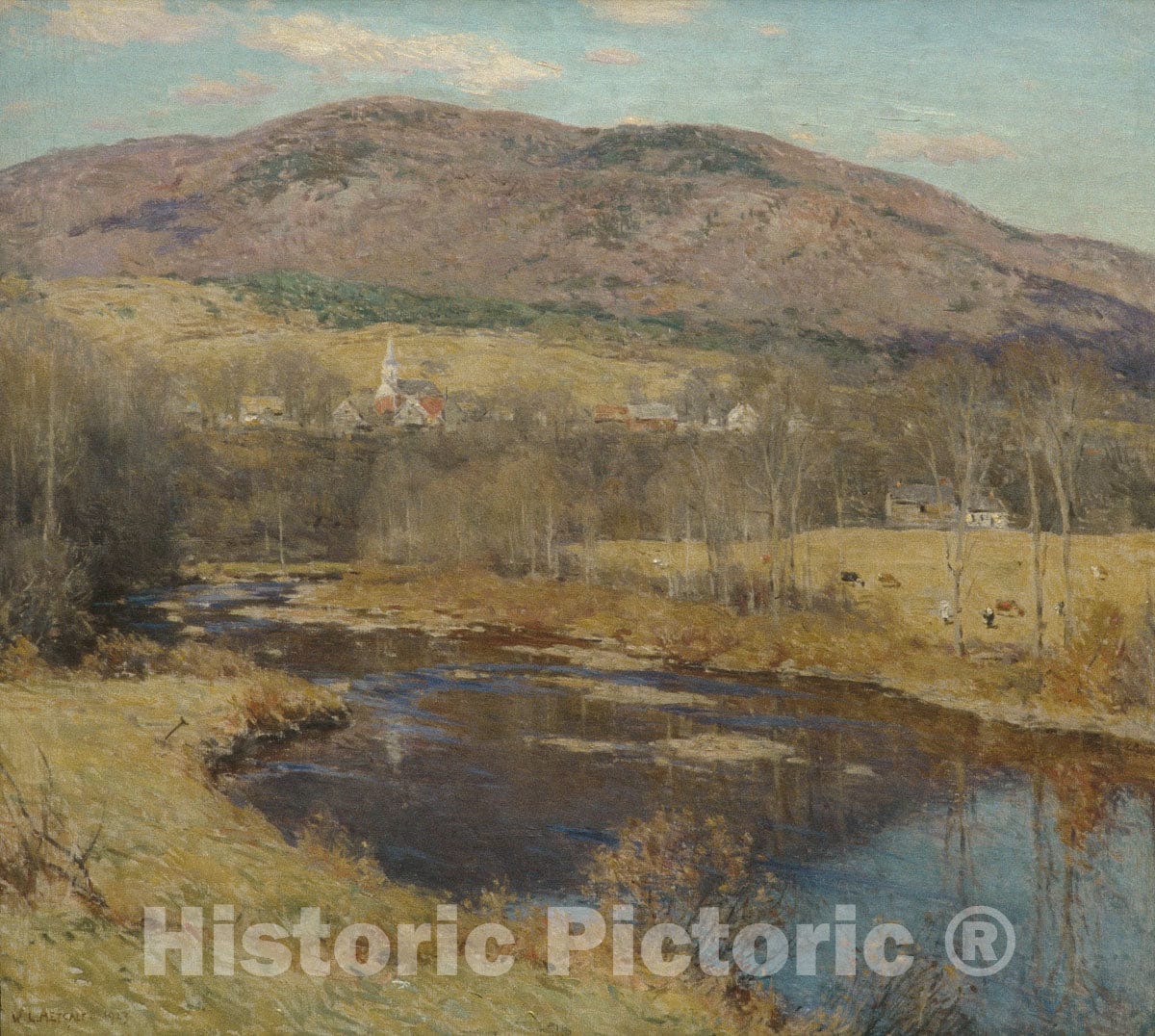 Art Print : Willard Metcalf - The North Country : Vintage Wall Art