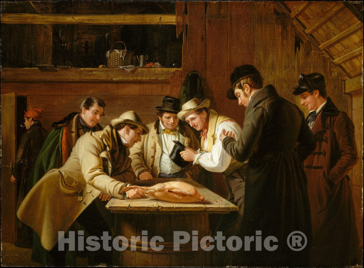 Art Print : William Sidney Mount - The Raffle (Raffling for The Goose) : Vintage Wall Art