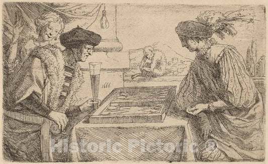 Art Print : Leendert Van der Cooghen, The Board Players - Vintage Wall Art