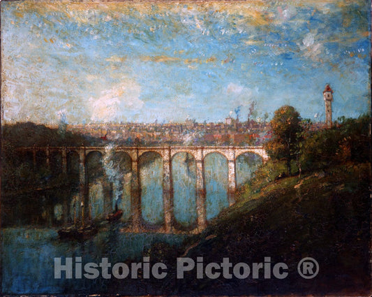 Art Print : Henry Ward Ranger - High Bridge, New York : Vintage Wall Art