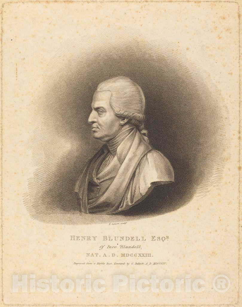 Art Print : Scriven After Bullock, Henry Blundell, 1804 - Vintage Wall Art