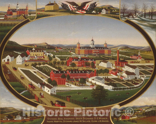 Art Print : John Rasmussen - Berks County Almshouse, 1880 : Vintage Wall Art