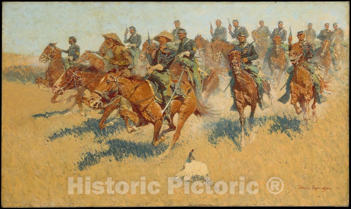 Art Print : Frederic Remington - On The Southern Plains : Vintage Wall Art