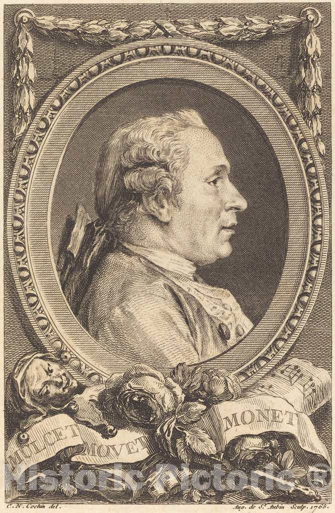 Art Print : Saint-Aubin After Cochin II, Jean Monnet, 1765 - Vintage Wall Art