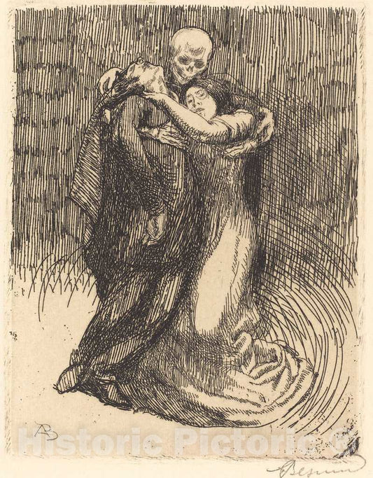 Art Print : Albert Besnard, Love Consecrated (Elle consacre L'Amour), 1900 - Vintage Wall Art