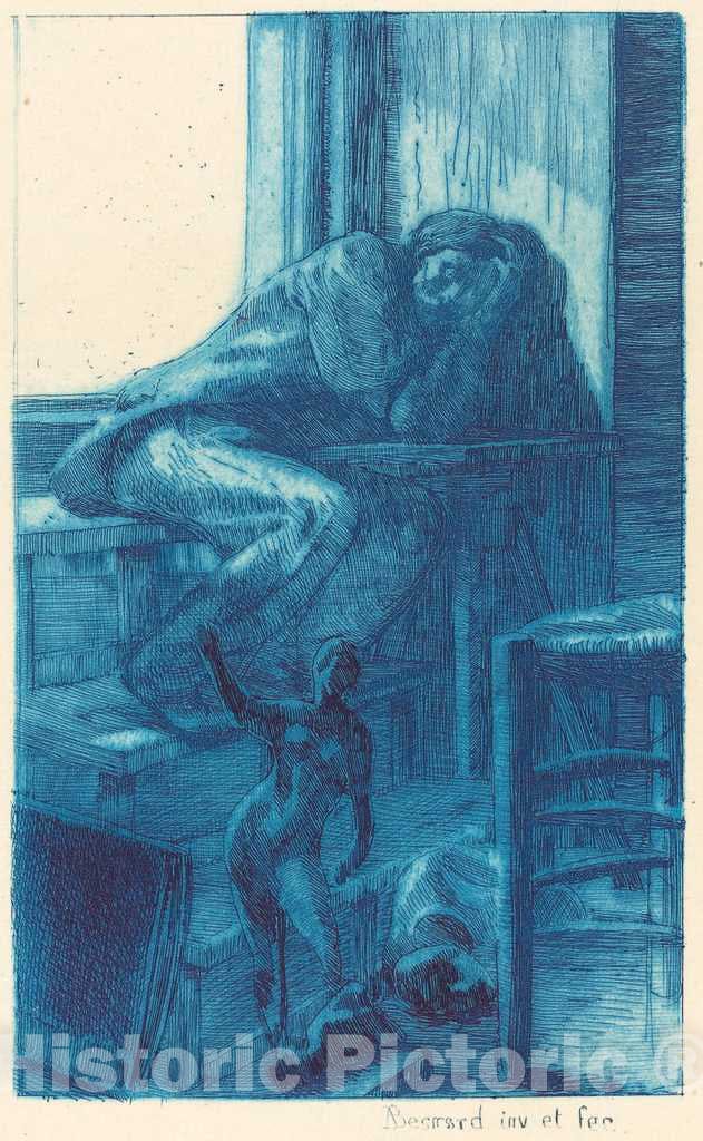 Art Print : Albert Besnard, The Roman Studio (L'Atelier de Rome), 1885 - Vintage Wall Art