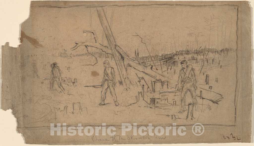 Art Print : Winslow Homer, Advance of The Skirmish Line, 1864 - Vintage Wall Art