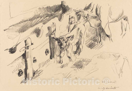 Art Print : Lovis Corinth, Calves (KÃ¤lber), 1912 - Vintage Wall Art