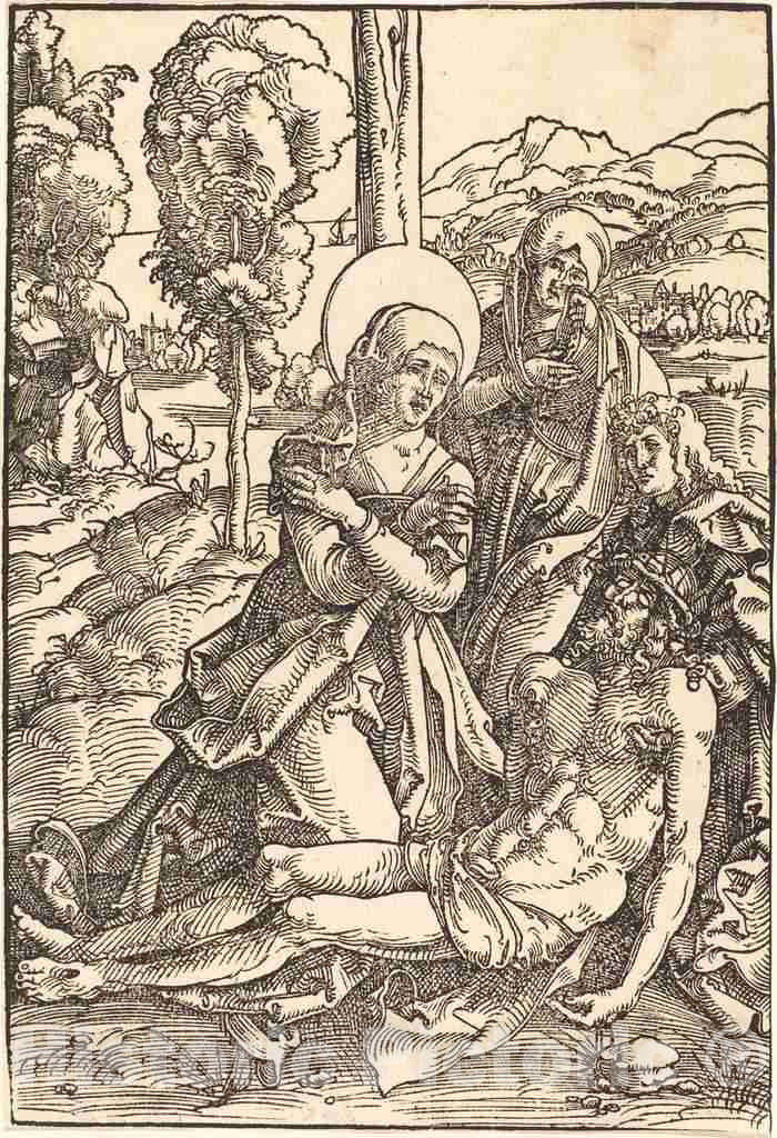 Art Print : Hans Baldung Grien, The Lamentation, 1510 - Vintage Wall Art