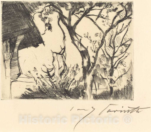 Art Print : Lovis Corinth, Corner of a House (Hausecke), 1918 - Vintage Wall Art
