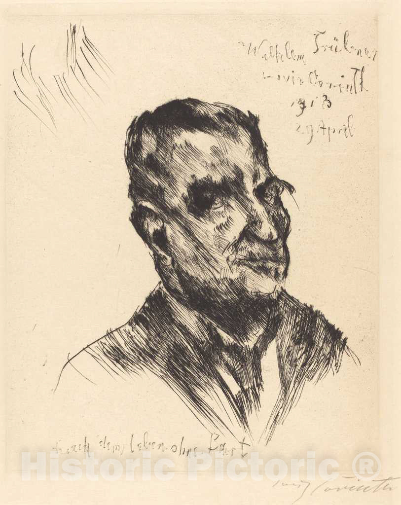Art Print : Lovis Corinth, Wilhelm TrÃ¼bner, 1913 - Vintage Wall Art