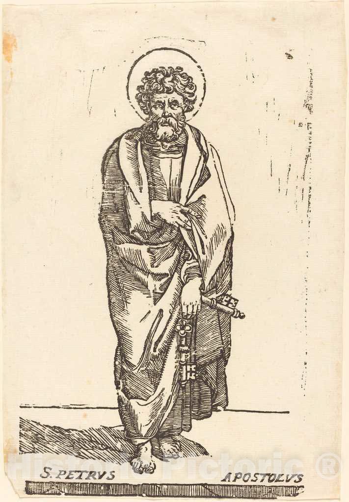 Art Print : Jacques Stella, Saint Peter - Vintage Wall Art