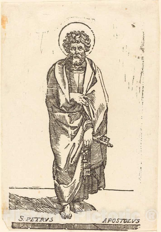 Art Print : Jacques Stella, Saint Peter - Vintage Wall Art