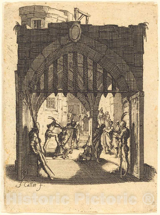 Art Print : Jacques Callot, The Crowning with Thorns, c.1625 - Vintage Wall Art