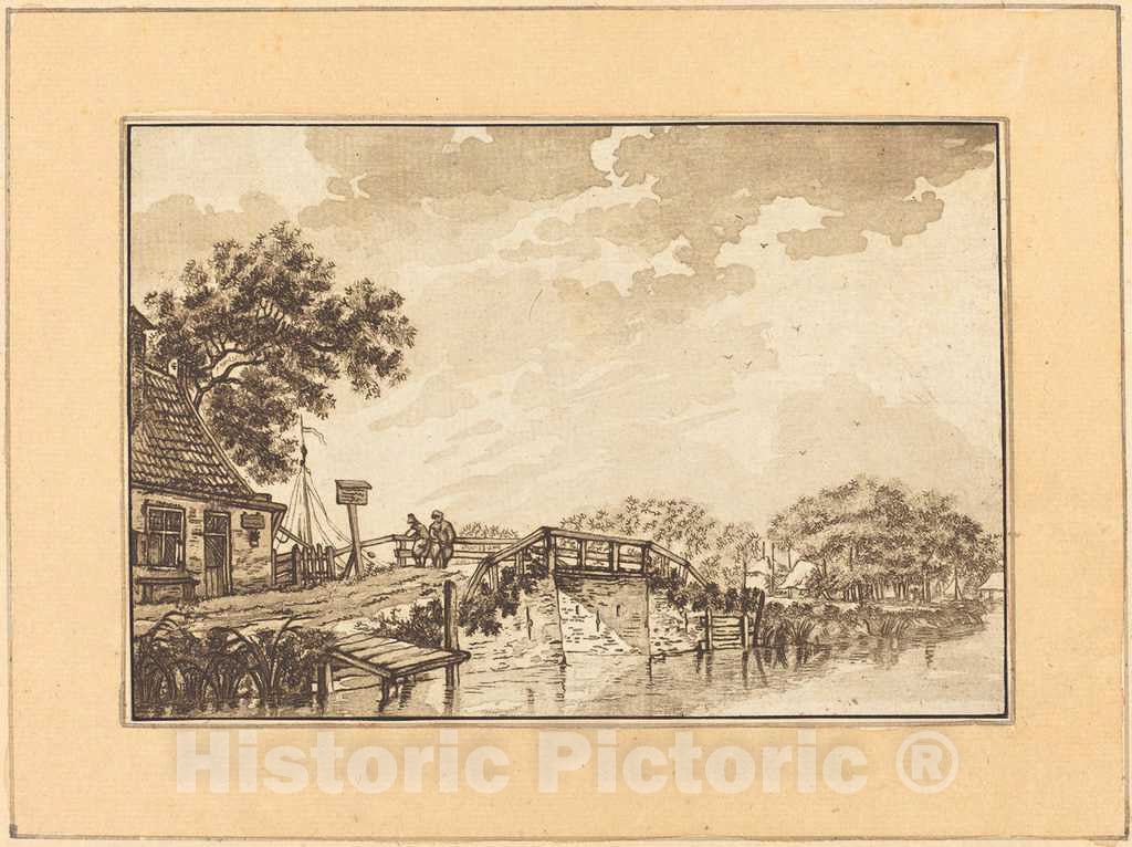 Art Print : Katharina Quarry After Cats, Landscape, 1782 - Vintage Wall Art
