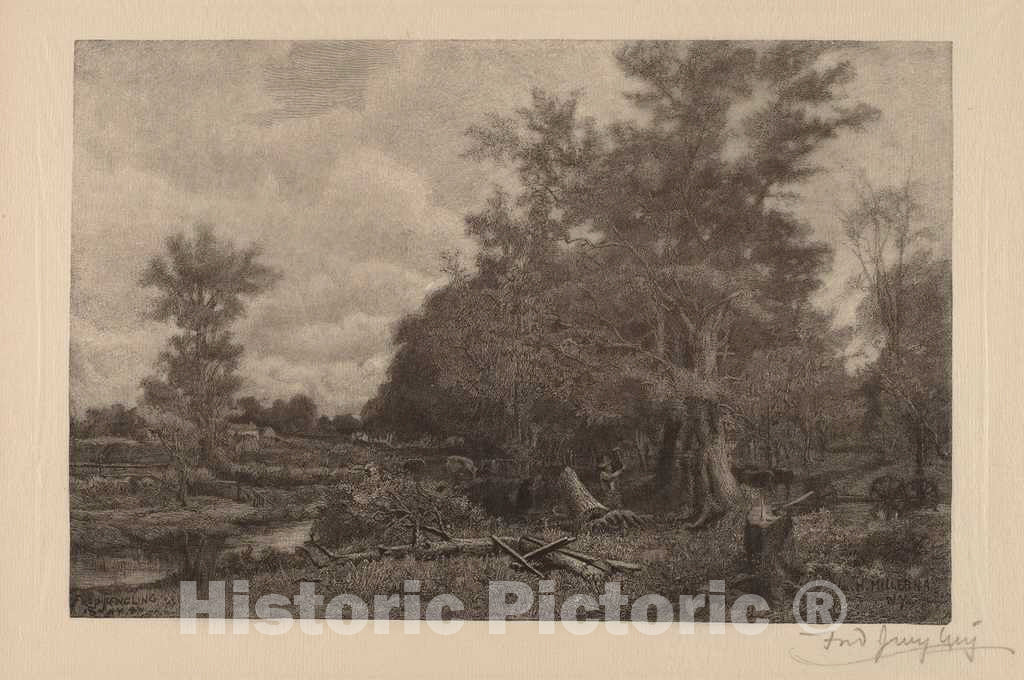 Art Print : Frederick Juengling, Untitled (New York Landscape), 1886 - Vintage Wall Art