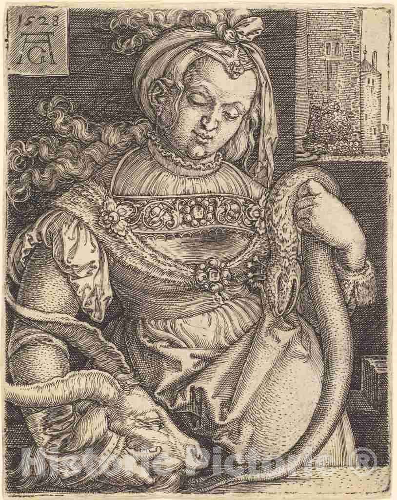 Art Print : Aldegrever, Intemperance, 1528 - Vintage Wall Art