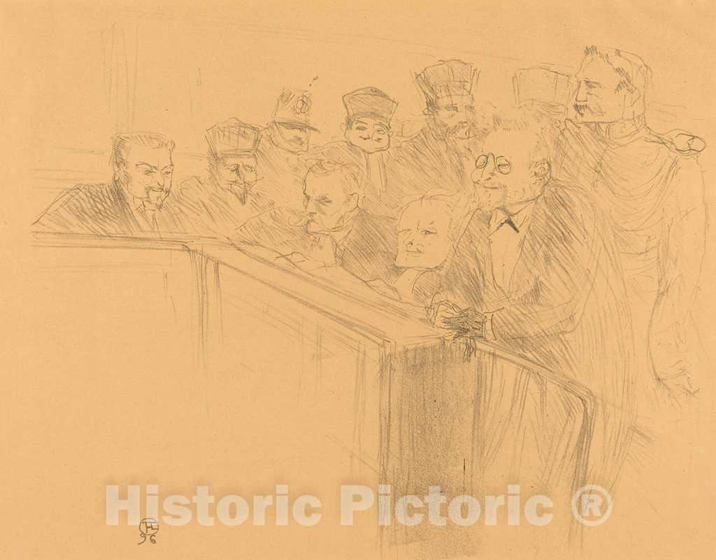 Art Print : Henri de Toulouse-Lautrec, Dupas Deposition (DÃ©position Dupas), 1896 - Vintage Wall Art