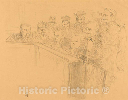Art Print : Henri de Toulouse-Lautrec, Dupas Deposition (DÃ©position Dupas), 1896 - Vintage Wall Art