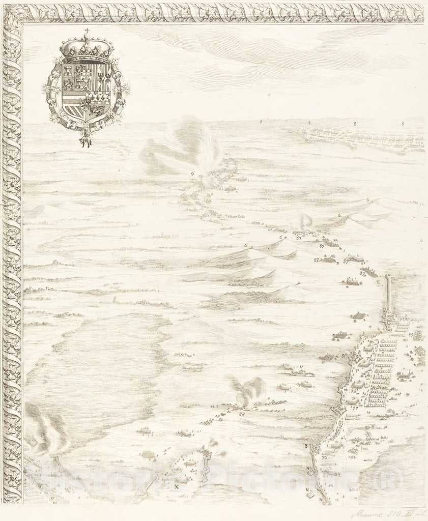 Art Print : Jacques Callot, The Siege of Breda [Plate 1 of 6], c.1628 - Vintage Wall Art