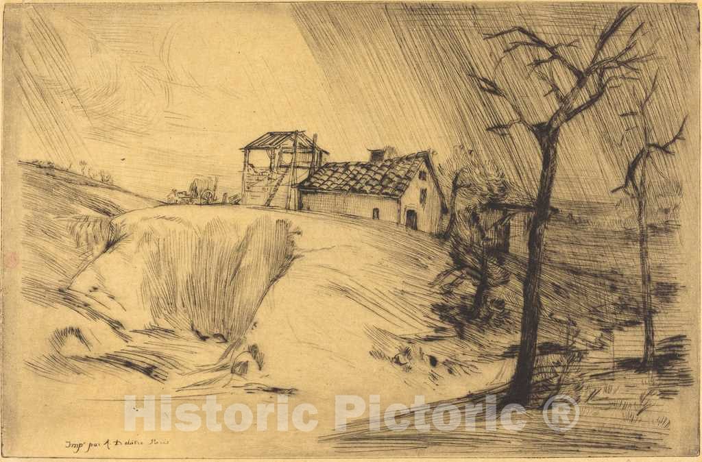 Art Print : Alphonse Legros, Brick-Works (La Briqueterie) - Vintage Wall Art