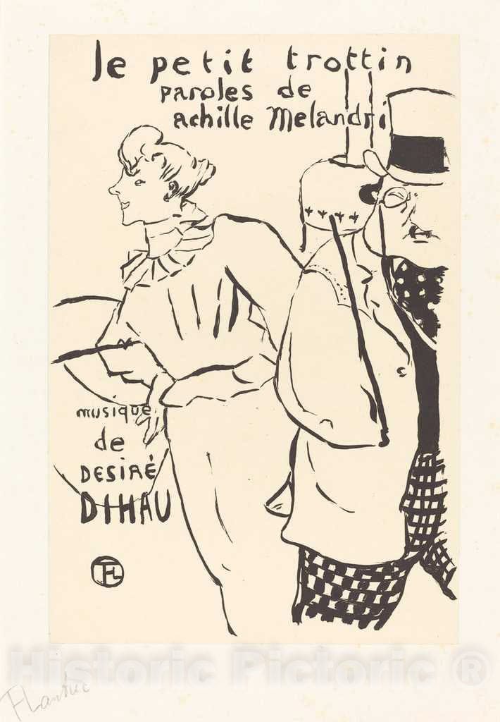 Art Print : Henri de Toulouse-Lautrec, The Little Errand-Girl (Le Petit trottin), 1893 - Vintage Wall Art