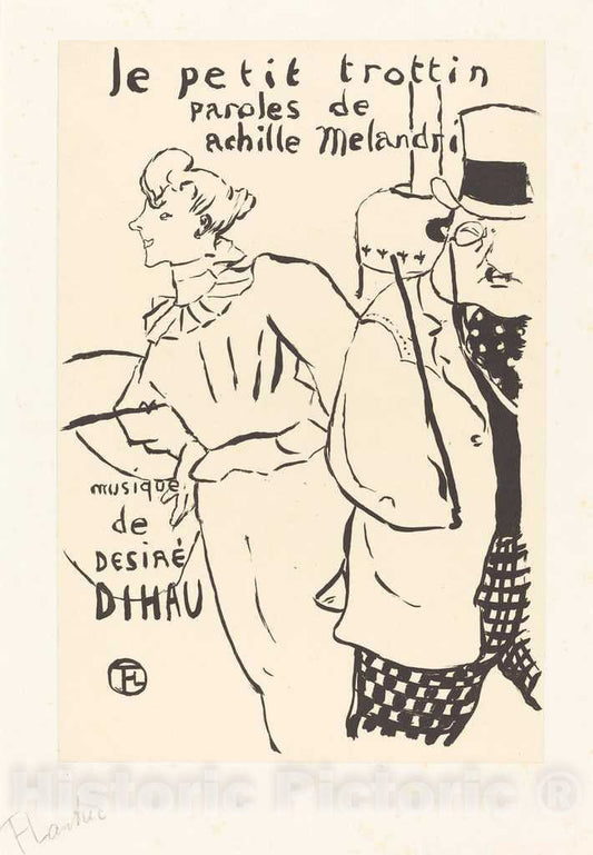 Art Print : Henri de Toulouse-Lautrec, The Little Errand-Girl (Le Petit trottin), 1893 - Vintage Wall Art