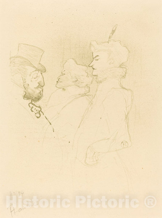 Art Print : Henri de Toulouse-Lautrec, Why Not?.Once is Not a Habit (Pourquoi pas?.Une fois N'est pas coutume), 1893 - Vintage Wall Art