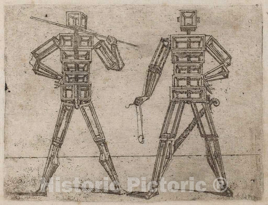 Art Print : Giovanni Battista Bracelli, from Bizzarie di varie Figure, 1624 - Vintage Wall Art