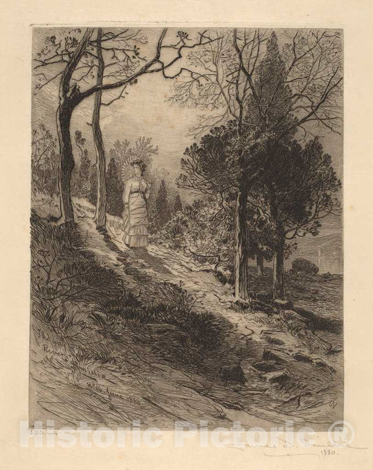 Art Print : Smillie, The Way to The River, 1880 - Vintage Wall Art