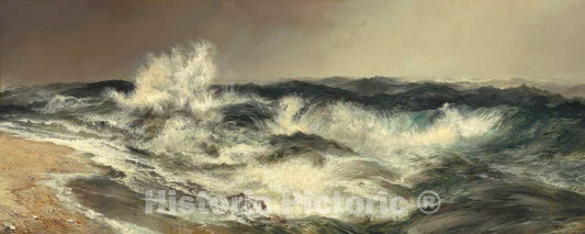 Art Print : Thomas Moran, The Much Resounding Sea, 1884 - Vintage Wall Art