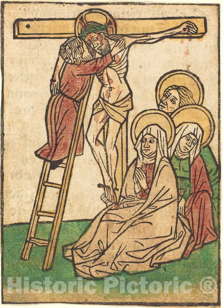 Art Print : Ludwig of ULM, The Descent from The Cross - Vintage Wall Art
