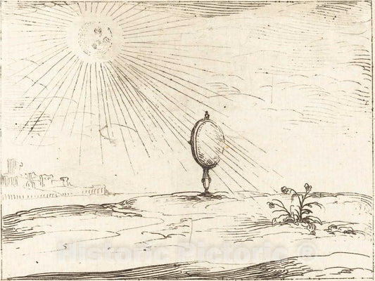 Art Print : Jacques Callot, Rays of The Sun - Vintage Wall Art