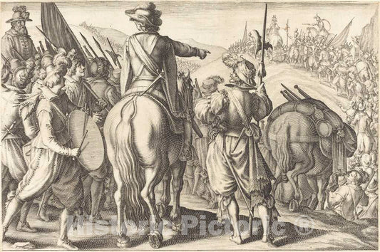 Art Print : Jacques Callot, The Troops on The March, c. 1614 - Vintage Wall Art