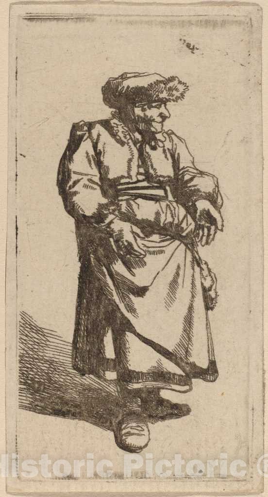 Art Print : Cornelis Bega, Old Woman Standing - Vintage Wall Art