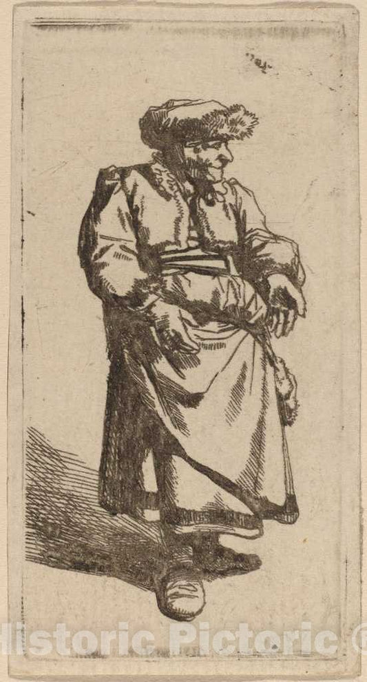 Art Print : Cornelis Bega, Old Woman Standing - Vintage Wall Art